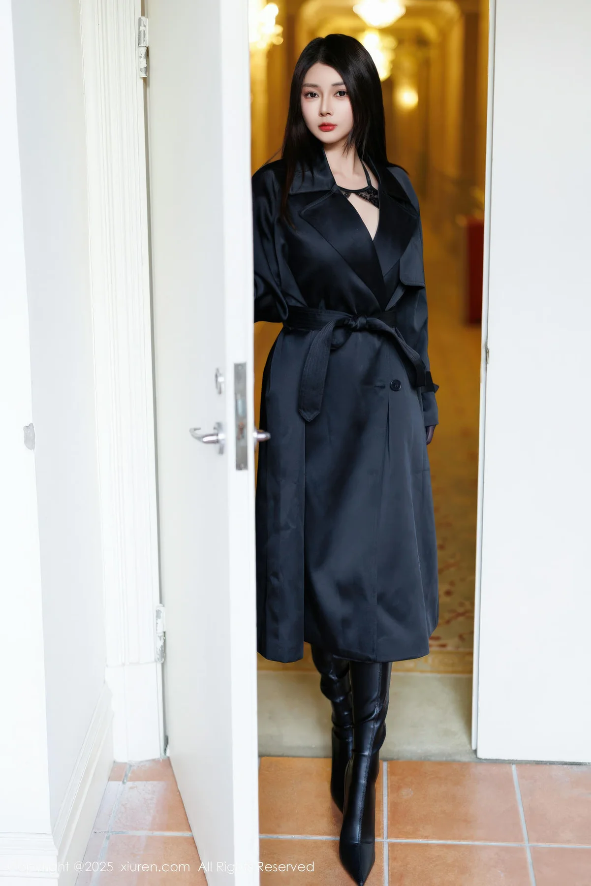 XiuRen 秀人 No.11114 凯竹法师 黑色情趣内衣 - 1