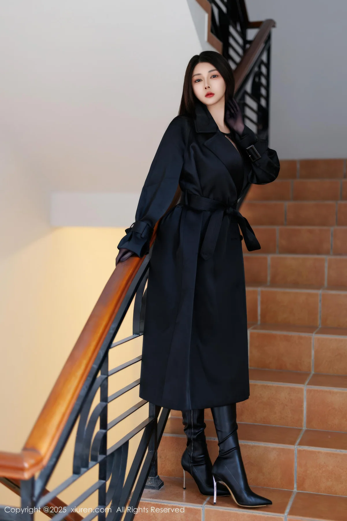 XiuRen 秀人 No.11114 凯竹法师 黑色情趣内衣 - 3