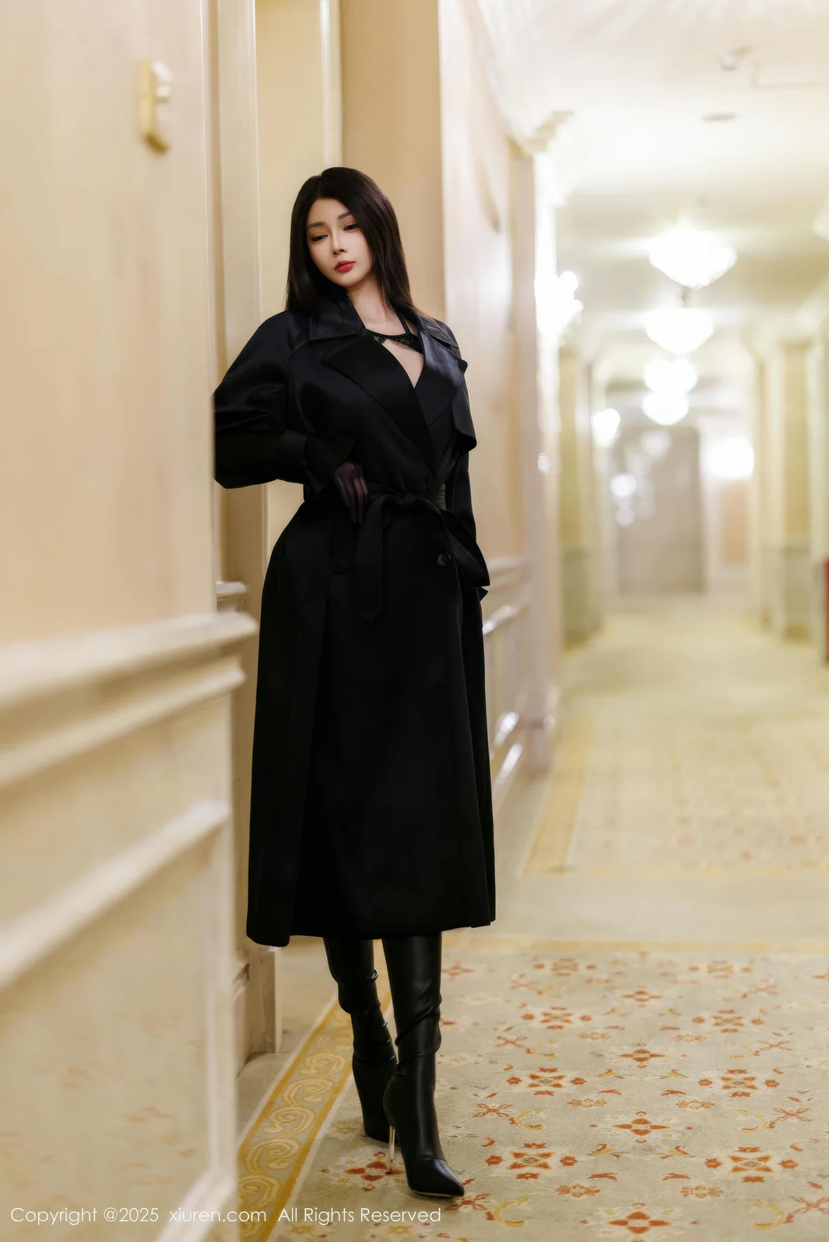 XiuRen 秀人 No.11114 凯竹法师 黑色情趣内衣 - 5