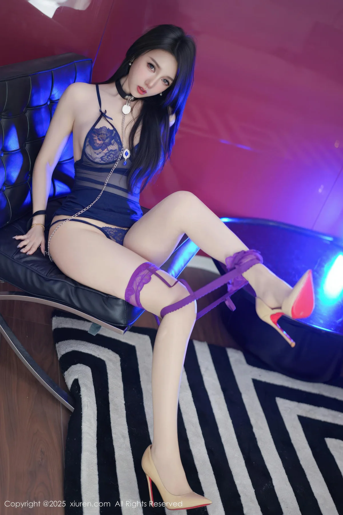 XiuRen 秀人 No.11120 Twins天天 紫色衬衫高挑曼妙动人 - 1