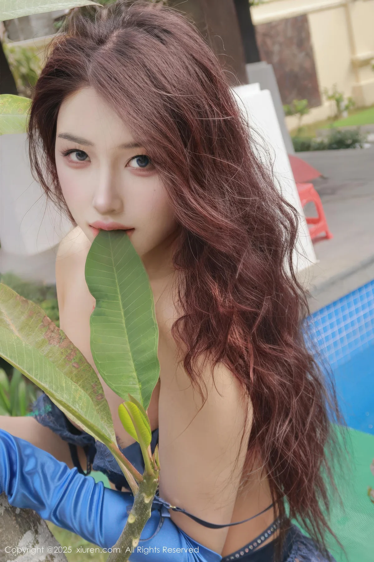 XiuRen 秀人 No.11121 夏冰冰 蓝色内衣丝袜 - 6