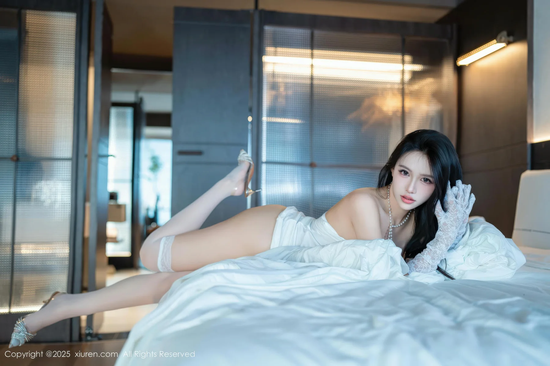 XiuRen 秀人 No.11124 shelly诗莉 白色情趣白色丝袜 - 7