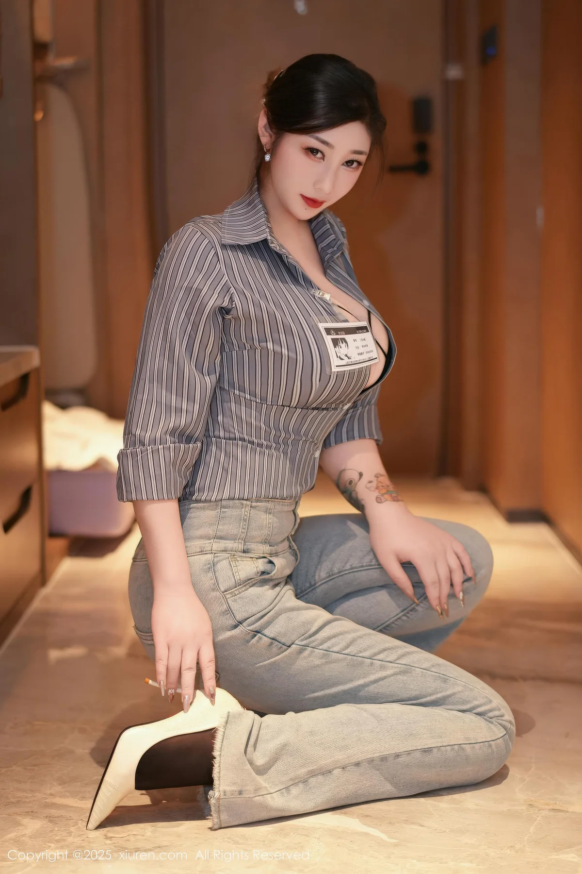 XiuRen 秀人 No.11128 妲己Toxic 黑色情趣内衣 - 10