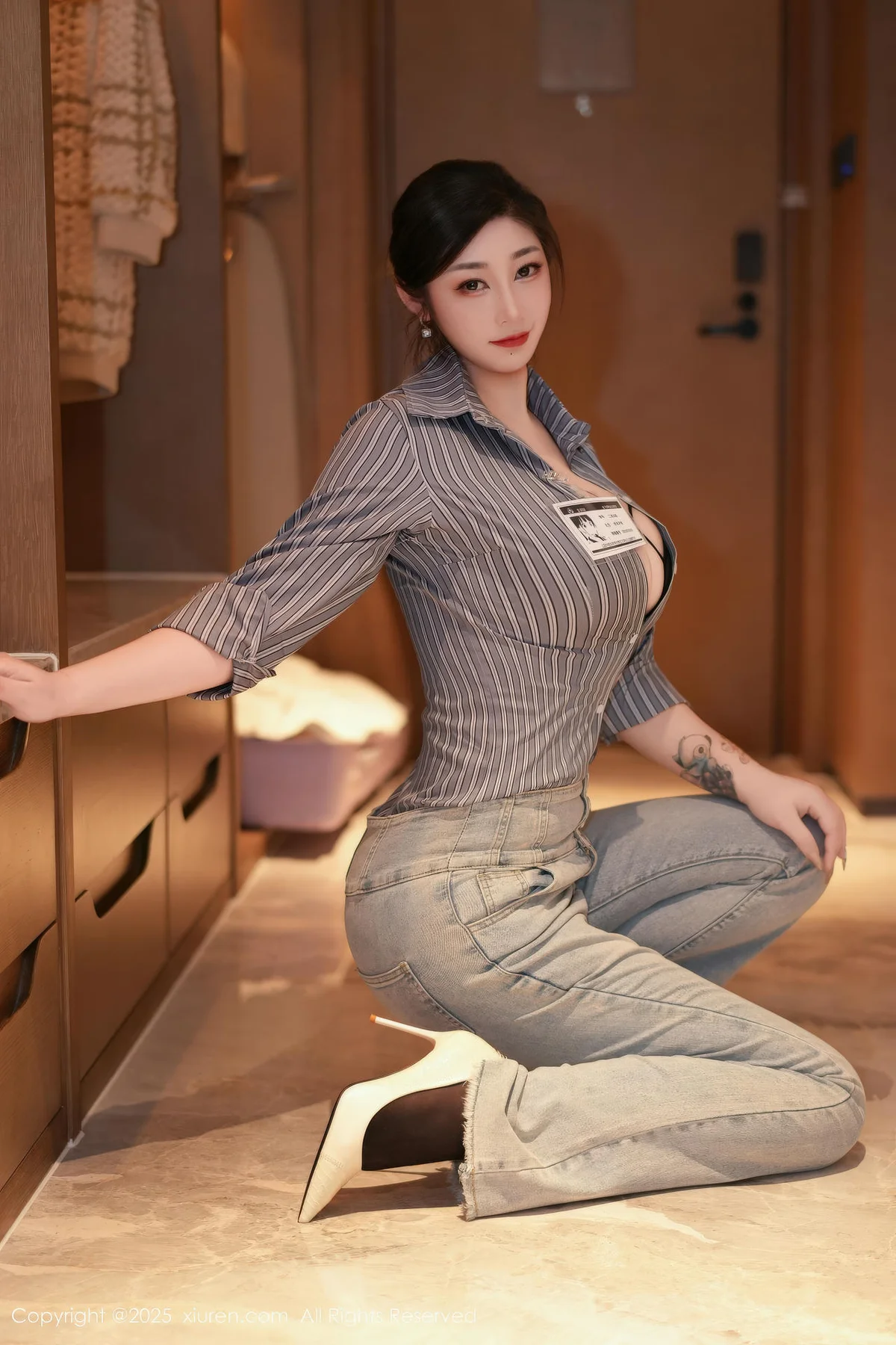 XiuRen 秀人 No.11128 妲己Toxic 黑色情趣内衣 - 1