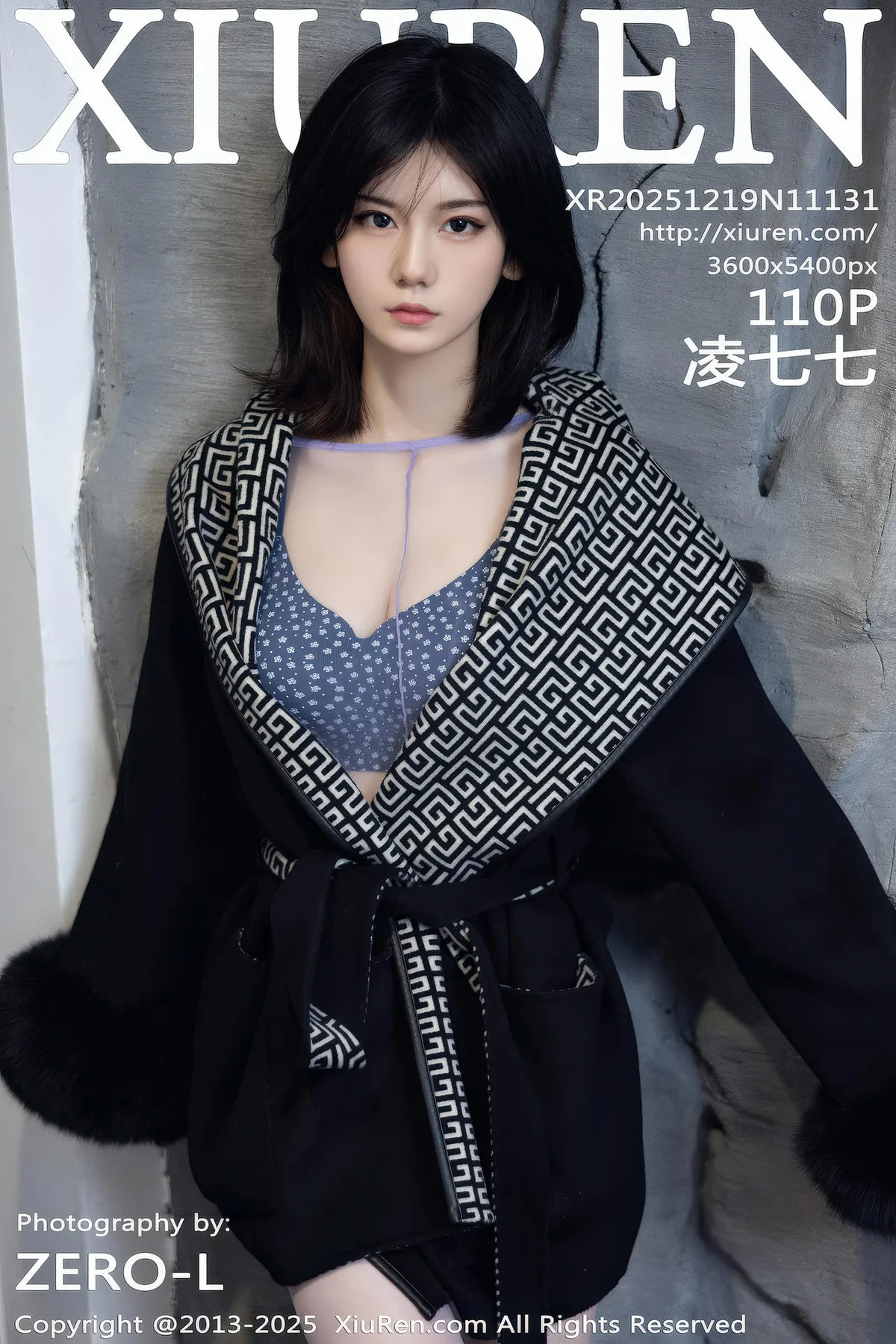 XiuRen 秀人 No.11131 凌七七 紫色连体丝袜 - 1