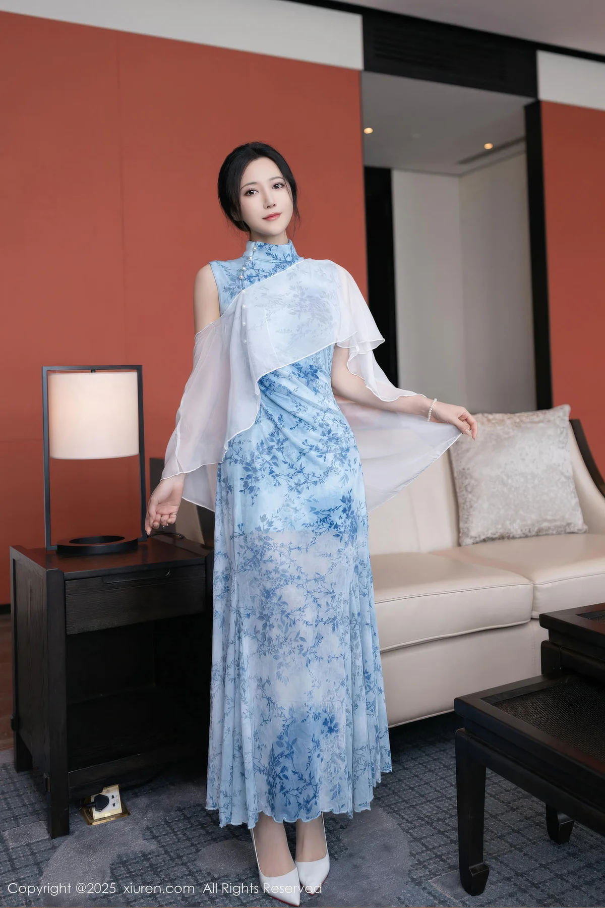 XiuRen 秀人 No.11133 鱼子酱Fish 青瓷连衣裙肉丝 - 2