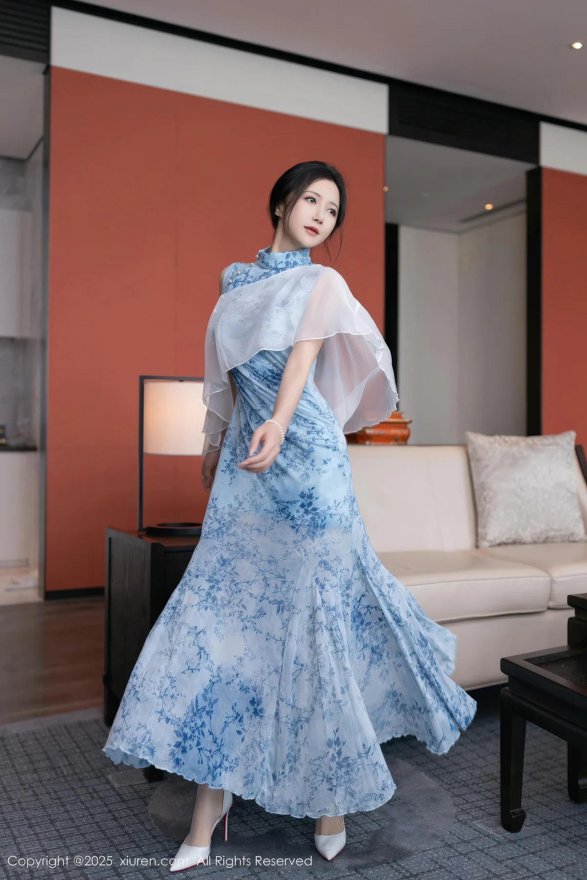 XiuRen 秀人 No.11133 鱼子酱Fish 青瓷连衣裙肉丝 - 3