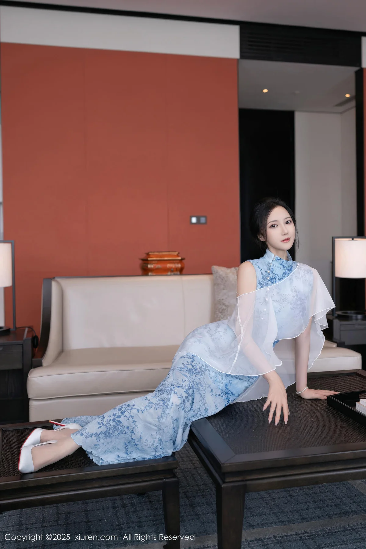 XiuRen 秀人 No.11133 鱼子酱Fish 青瓷连衣裙肉丝 - 6