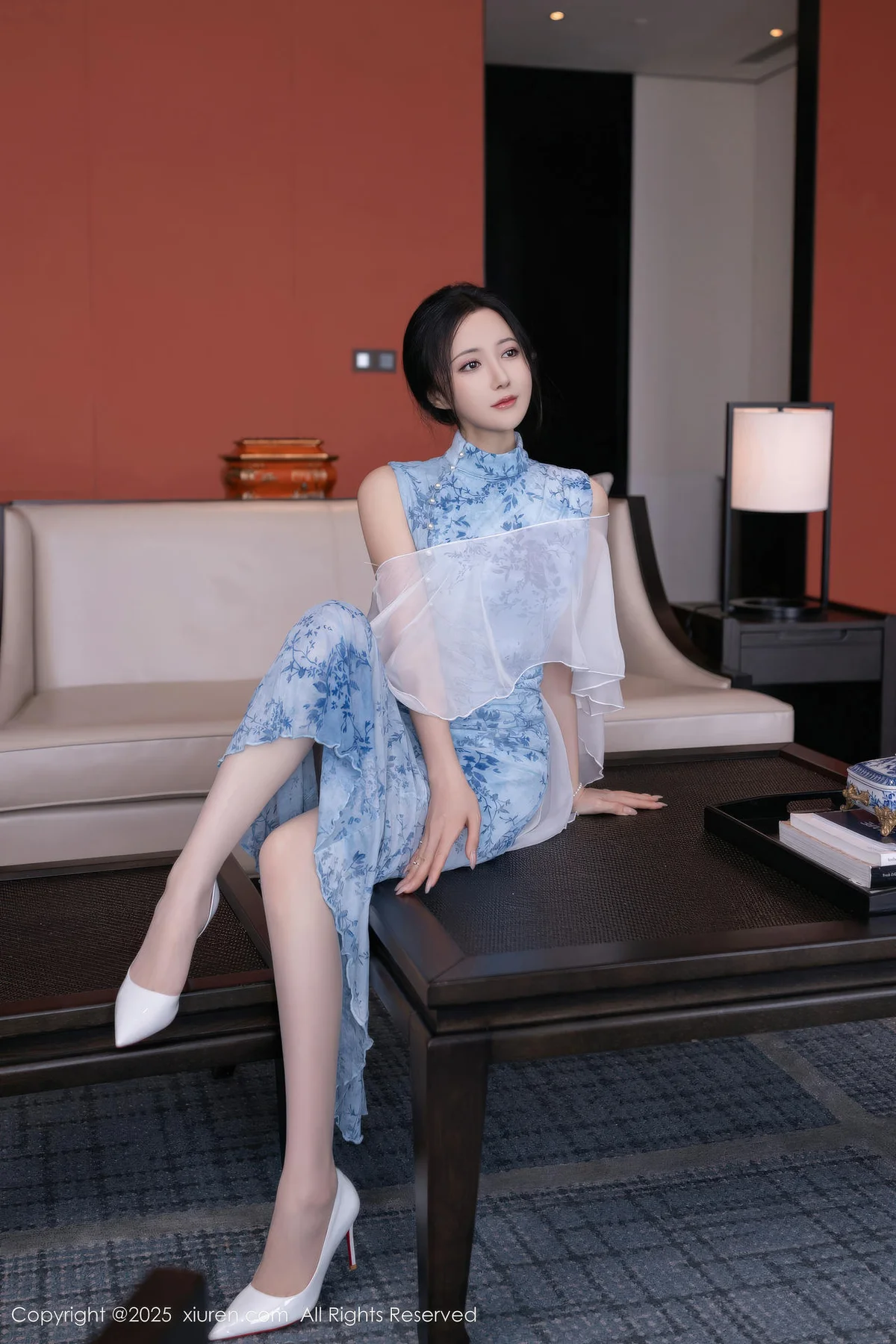 XiuRen 秀人 No.11133 鱼子酱Fish 青瓷连衣裙肉丝 - 8