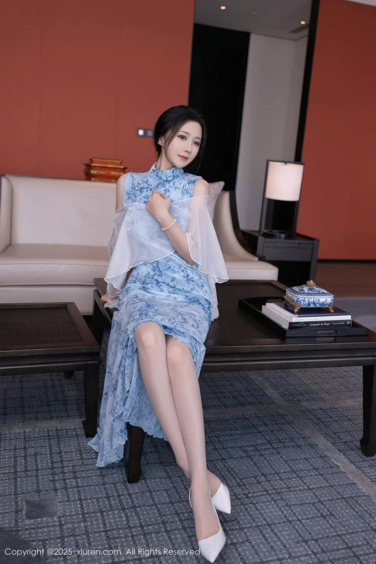 XiuRen 秀人 No.11133 鱼子酱Fish 青瓷连衣裙肉丝 - 9