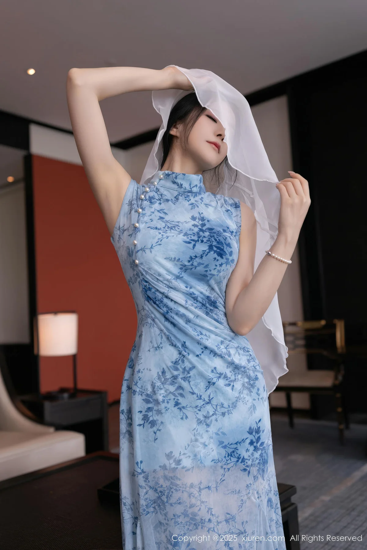 XiuRen 秀人 No.11133 鱼子酱Fish 青瓷连衣裙肉丝 - 3