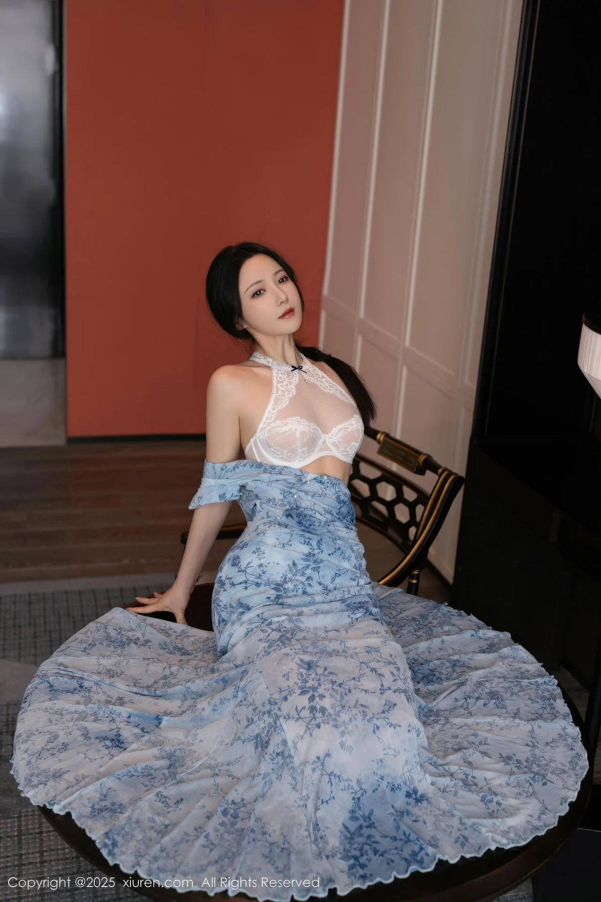 XiuRen 秀人 No.11133 鱼子酱Fish 青瓷连衣裙肉丝 - 10