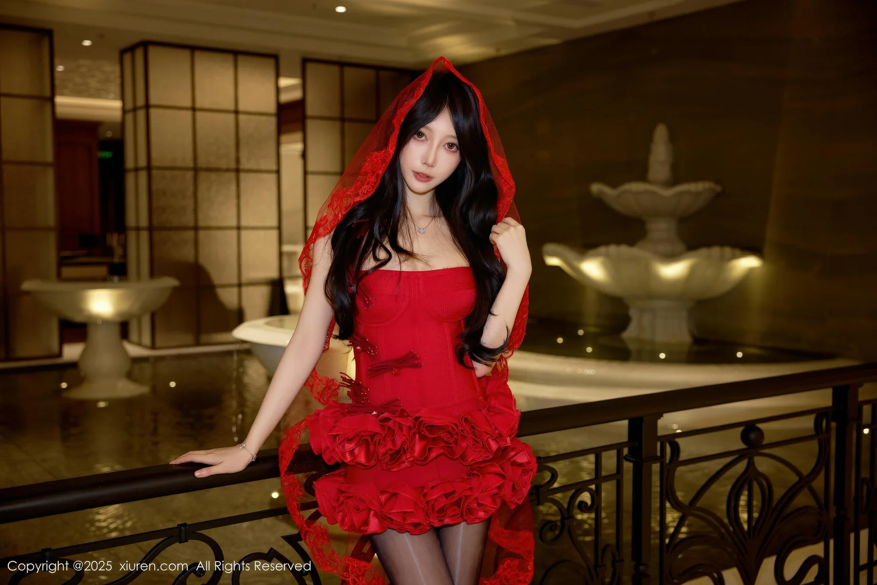 XiuRen 秀人 No.11136 玥儿玥er 红色连衣短裙 - 7