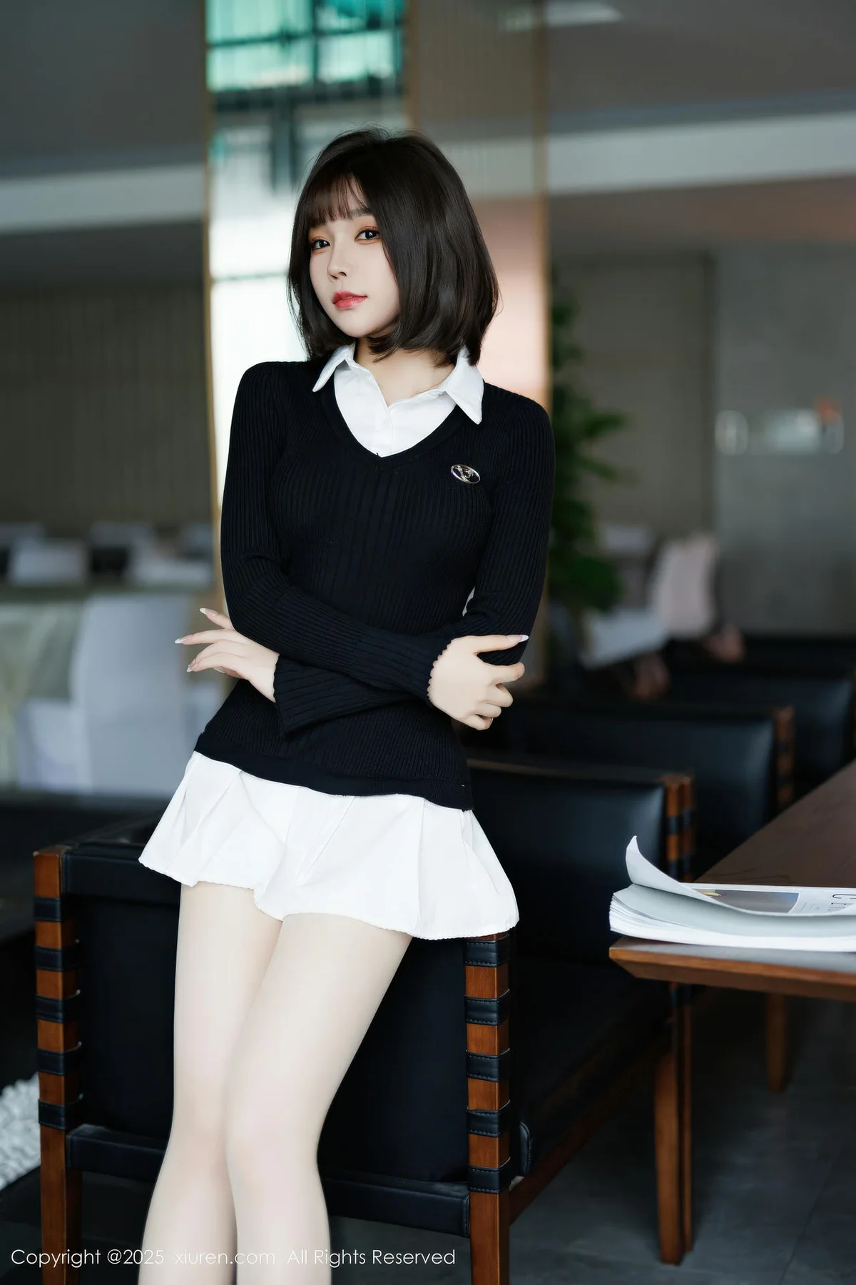 XiuRen 秀人 No.11138 莉芝荔枝 黑色情趣服饰 - 3