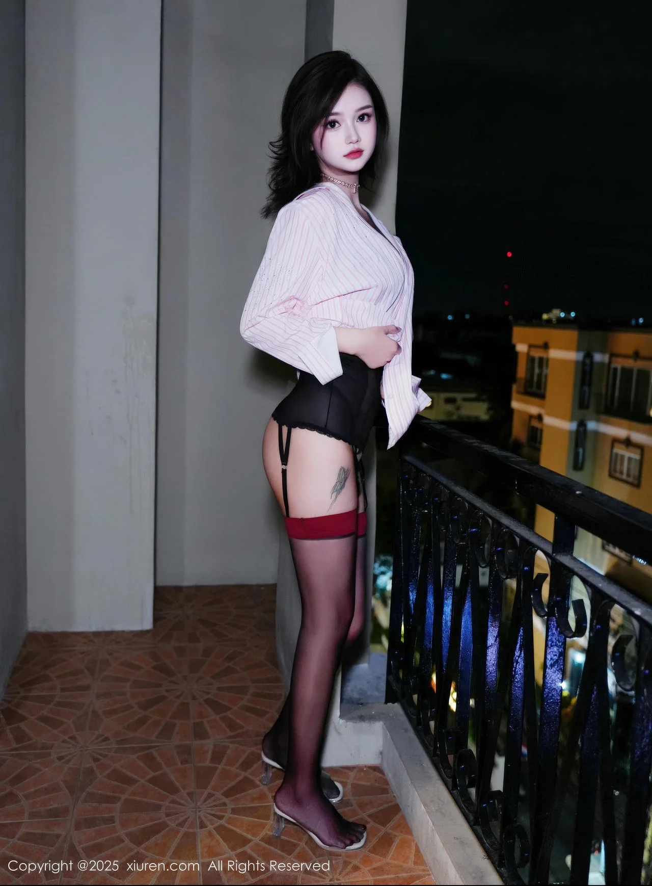 XiuRen 秀人 No.11139 特蕾莎 黑色情趣内衣 - 1