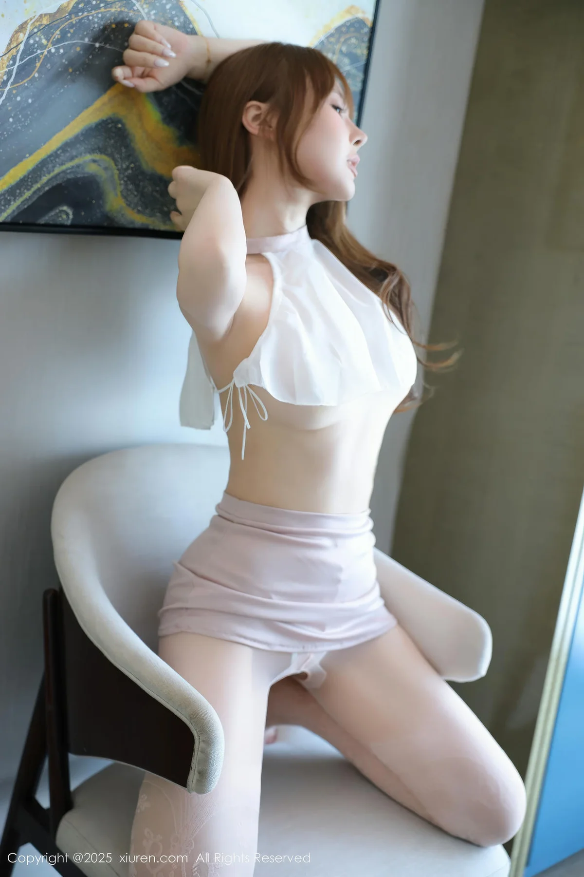 XiuRen 秀人 No.11140 Evelyn 紫色短裙白色丝袜 - 10