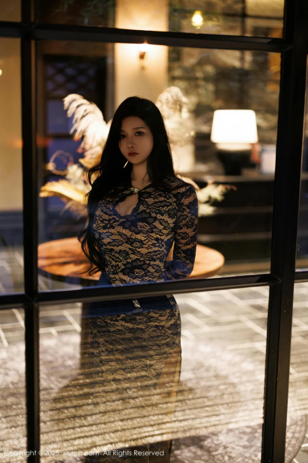 XiuRen 秀人 No.11148 娜比 蕾丝长裙魅惑黑丝 - 5