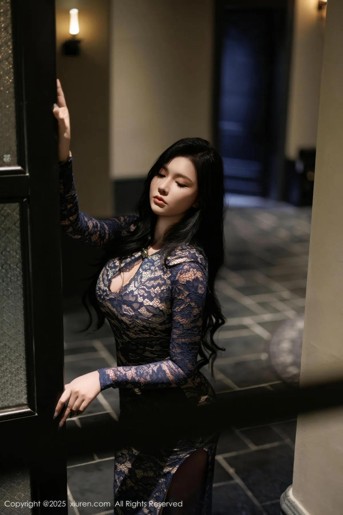 XiuRen 秀人 No.11148 娜比 蕾丝长裙魅惑黑丝 - 7