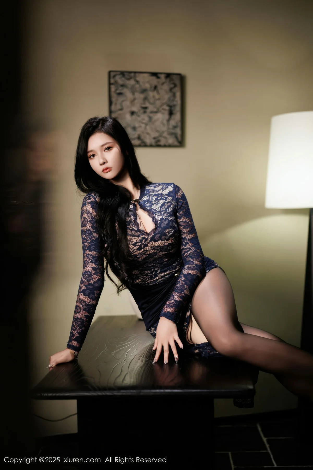 XiuRen 秀人 No.11148 娜比 蕾丝长裙魅惑黑丝 - 6