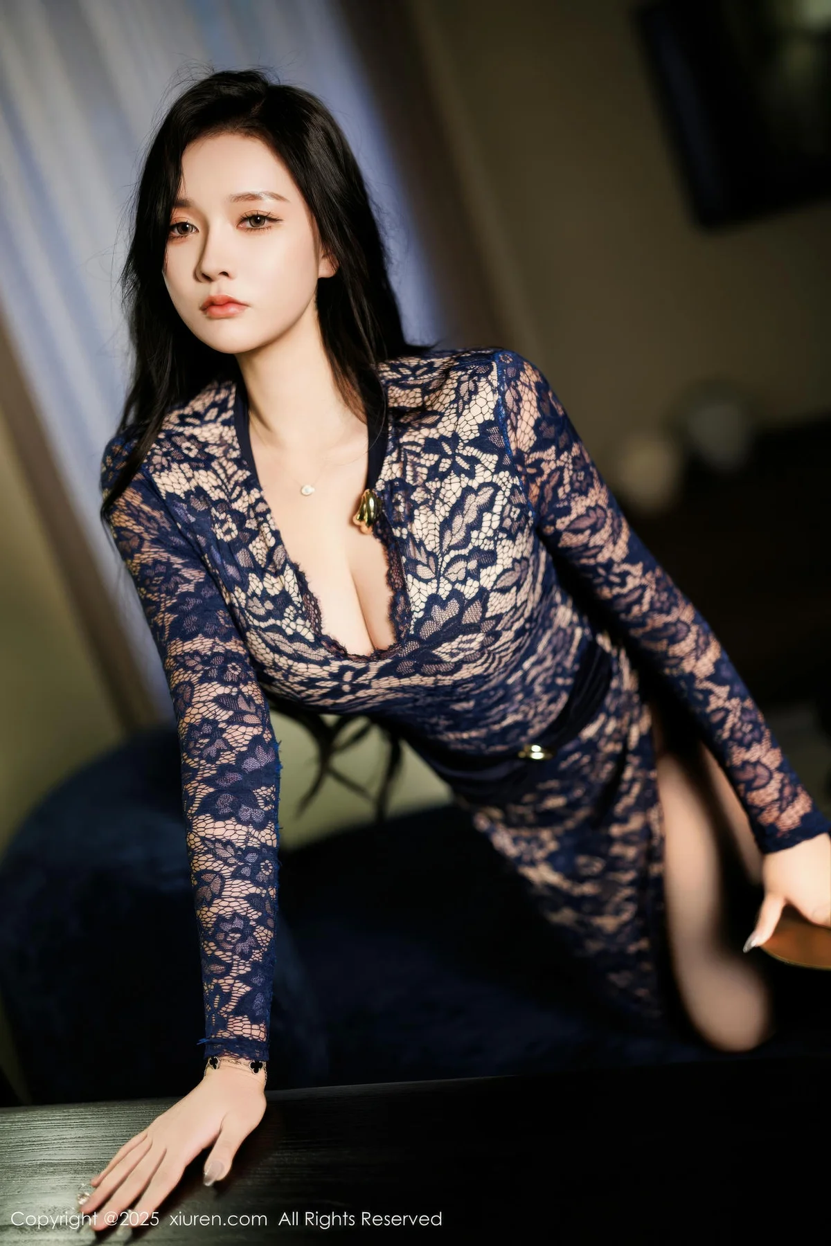 XiuRen 秀人 No.11148 娜比 蕾丝长裙魅惑黑丝 - 6