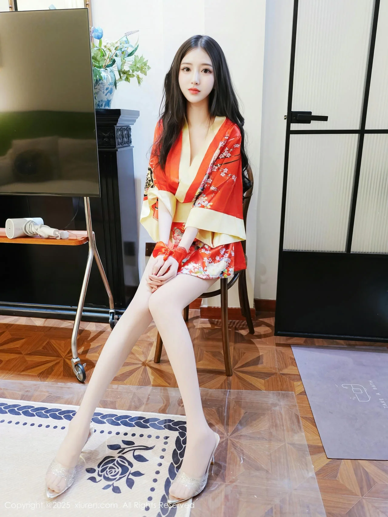 XiuRen 秀人 No.11155 白小蝶 红色连衣短裙 - 1