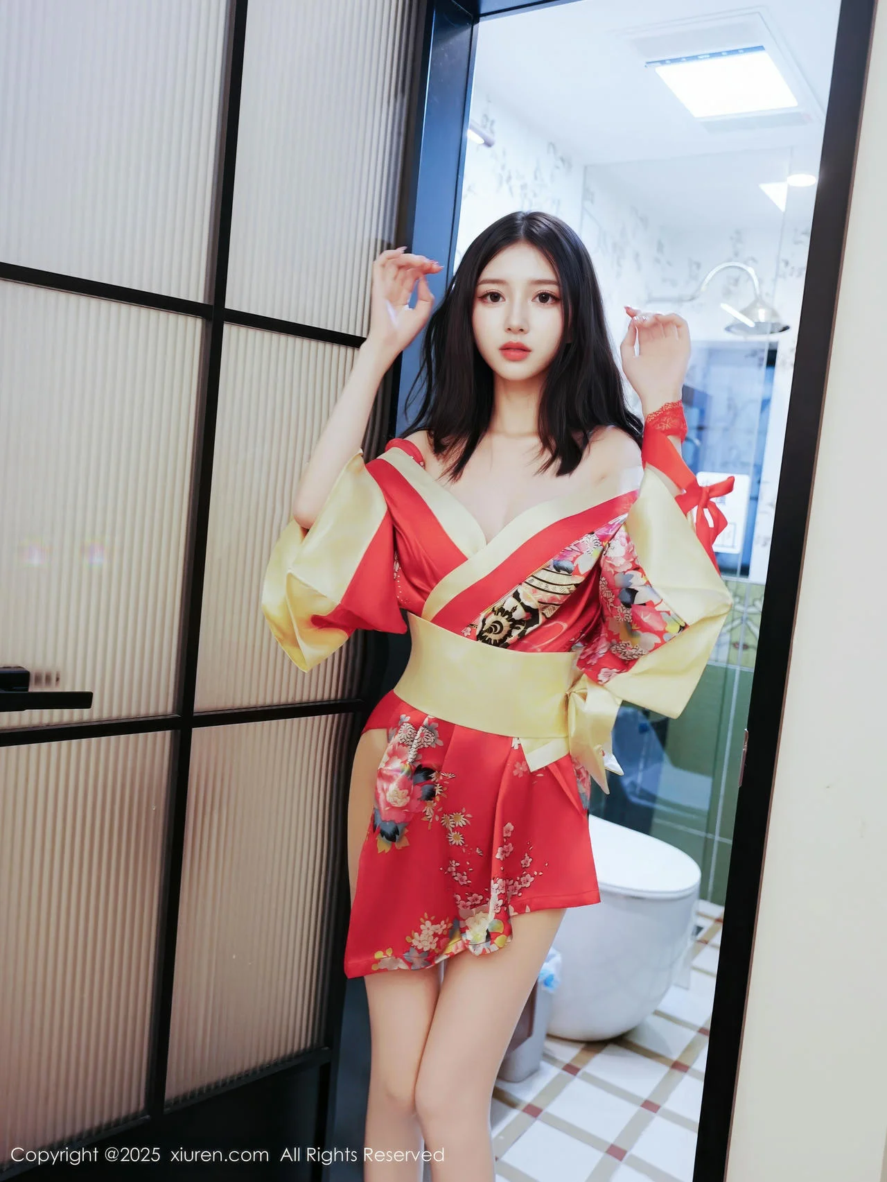 XiuRen 秀人 No.11155 白小蝶 红色连衣短裙 - 6