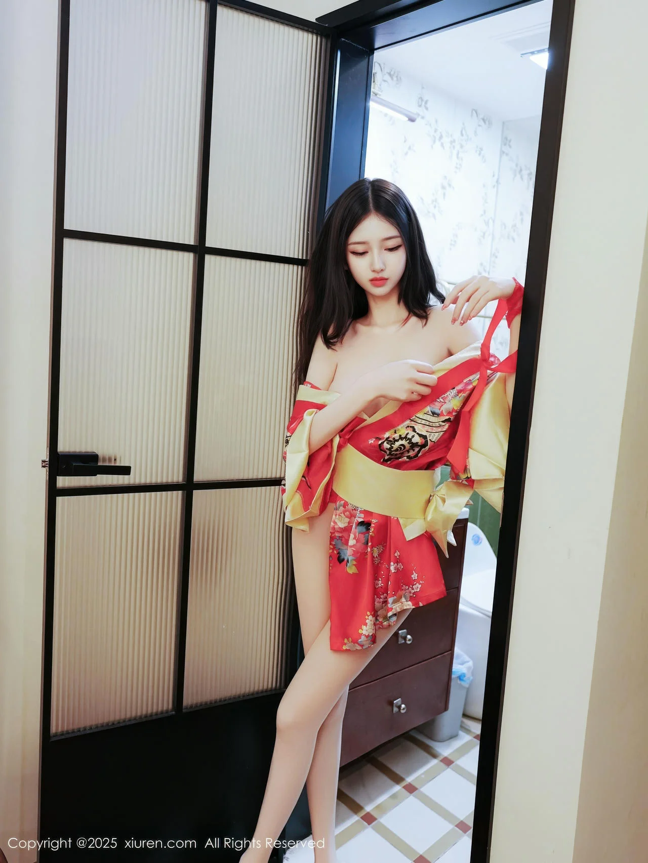 XiuRen 秀人 No.11155 白小蝶 红色连衣短裙 - 1