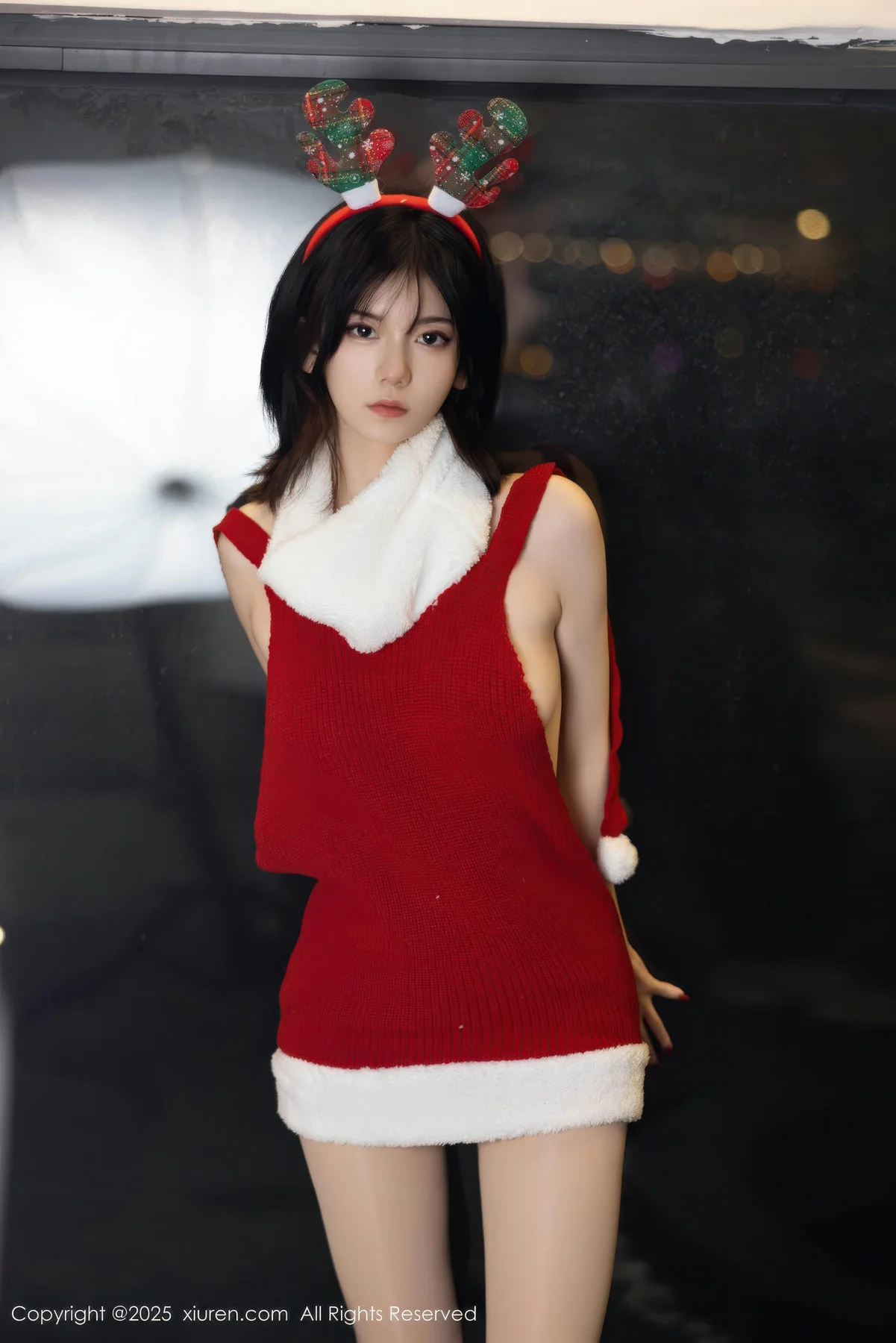 XiuRen 秀人 No.11158 凌七七 红色毛衣爆乳玉背 - 2