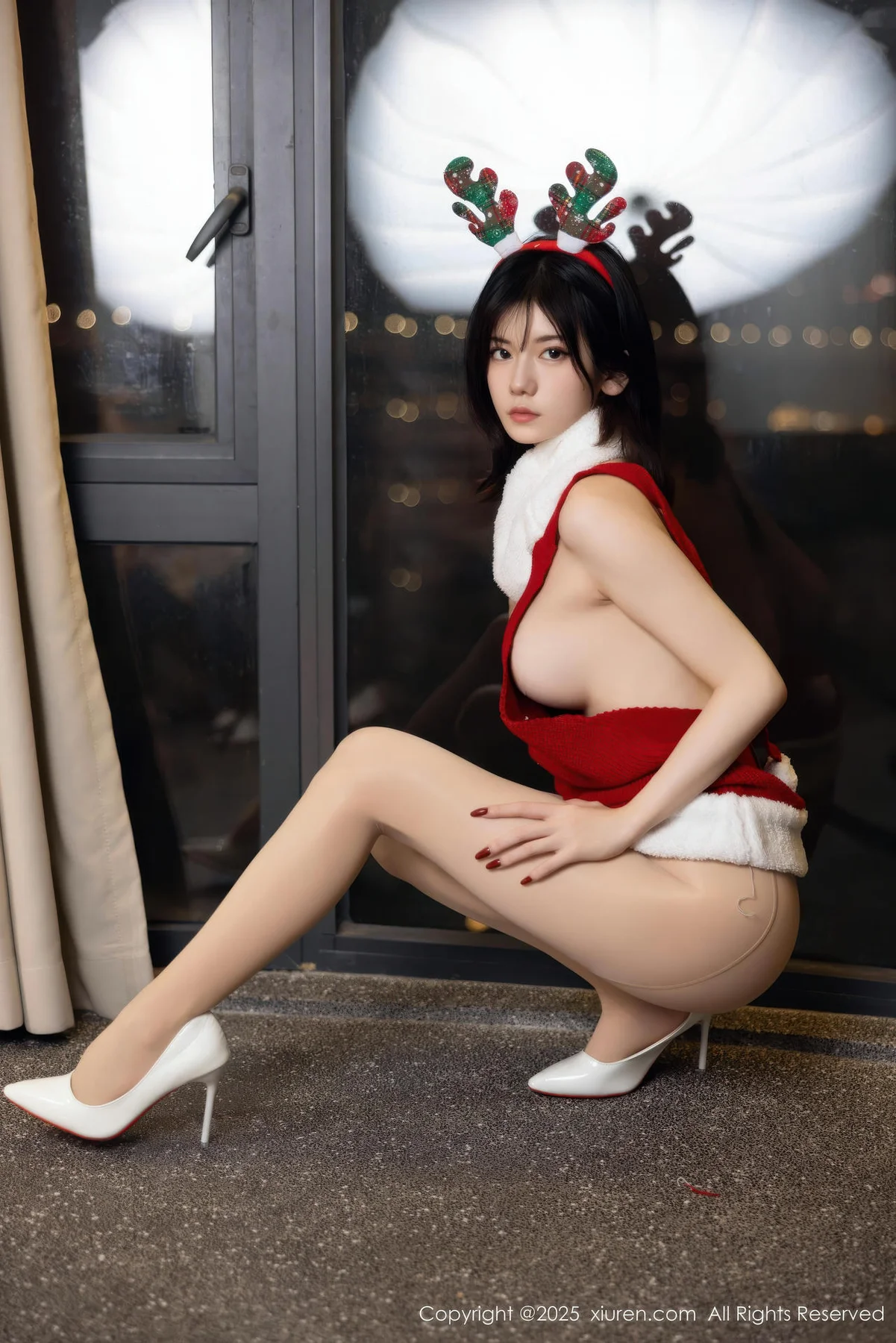 XiuRen 秀人 No.11158 凌七七 红色毛衣爆乳玉背 - 7