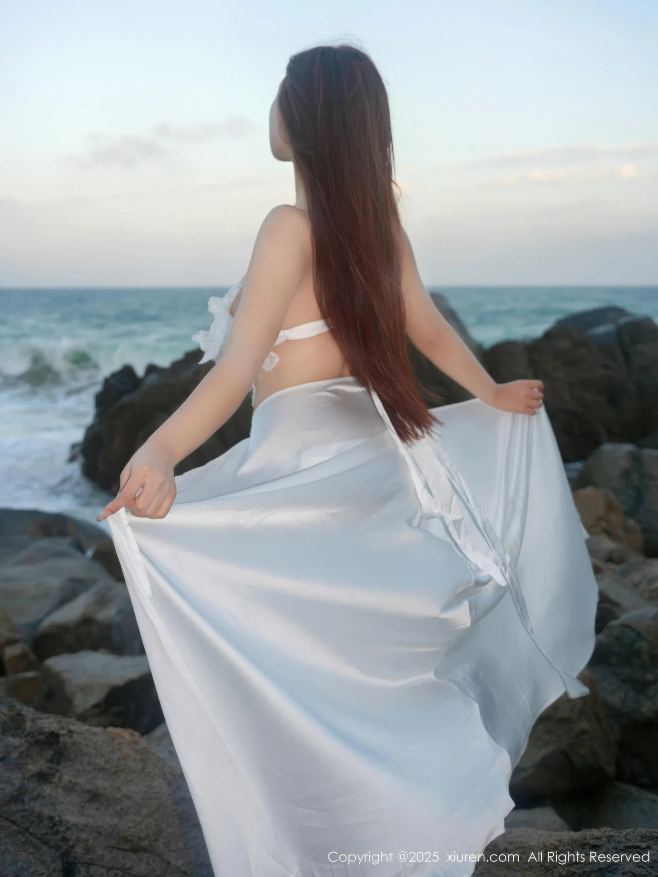 XiuRen 秀人 No.11164 金允希Yuki 白色泳衣沙滩美女 - 6