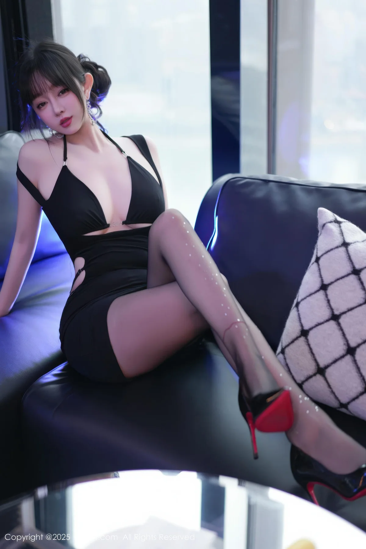 XiuRen 秀人 No.11165 王羽纯 黑色情趣内衣黑丝 - 10