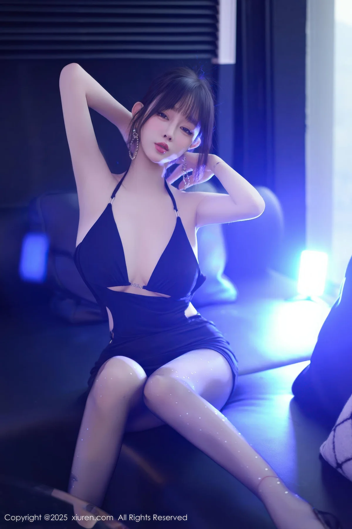 XiuRen 秀人 No.11165 王羽纯 黑色情趣内衣黑丝 - 3