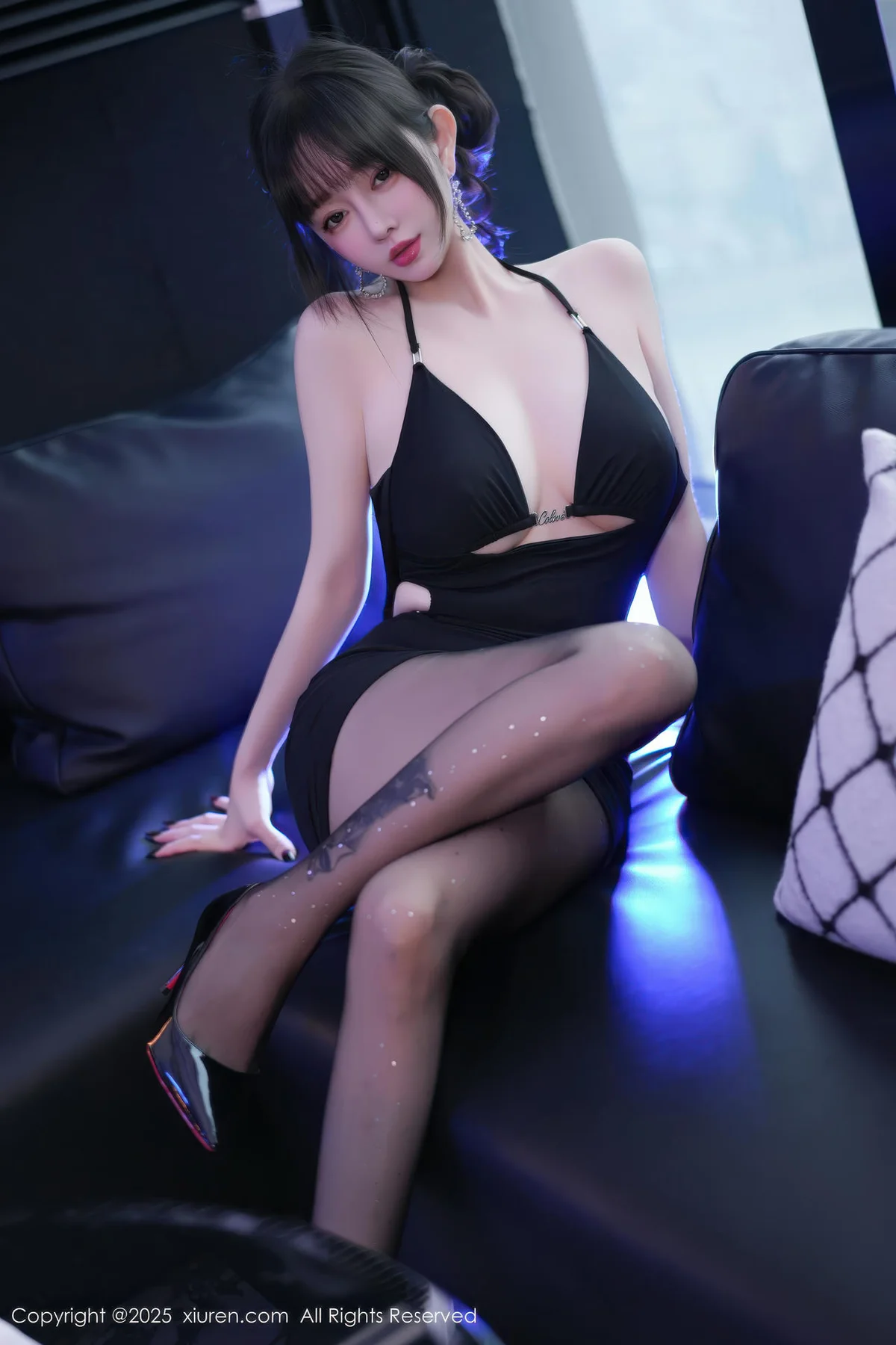 XiuRen 秀人 No.11165 王羽纯 黑色情趣内衣黑丝 - 4