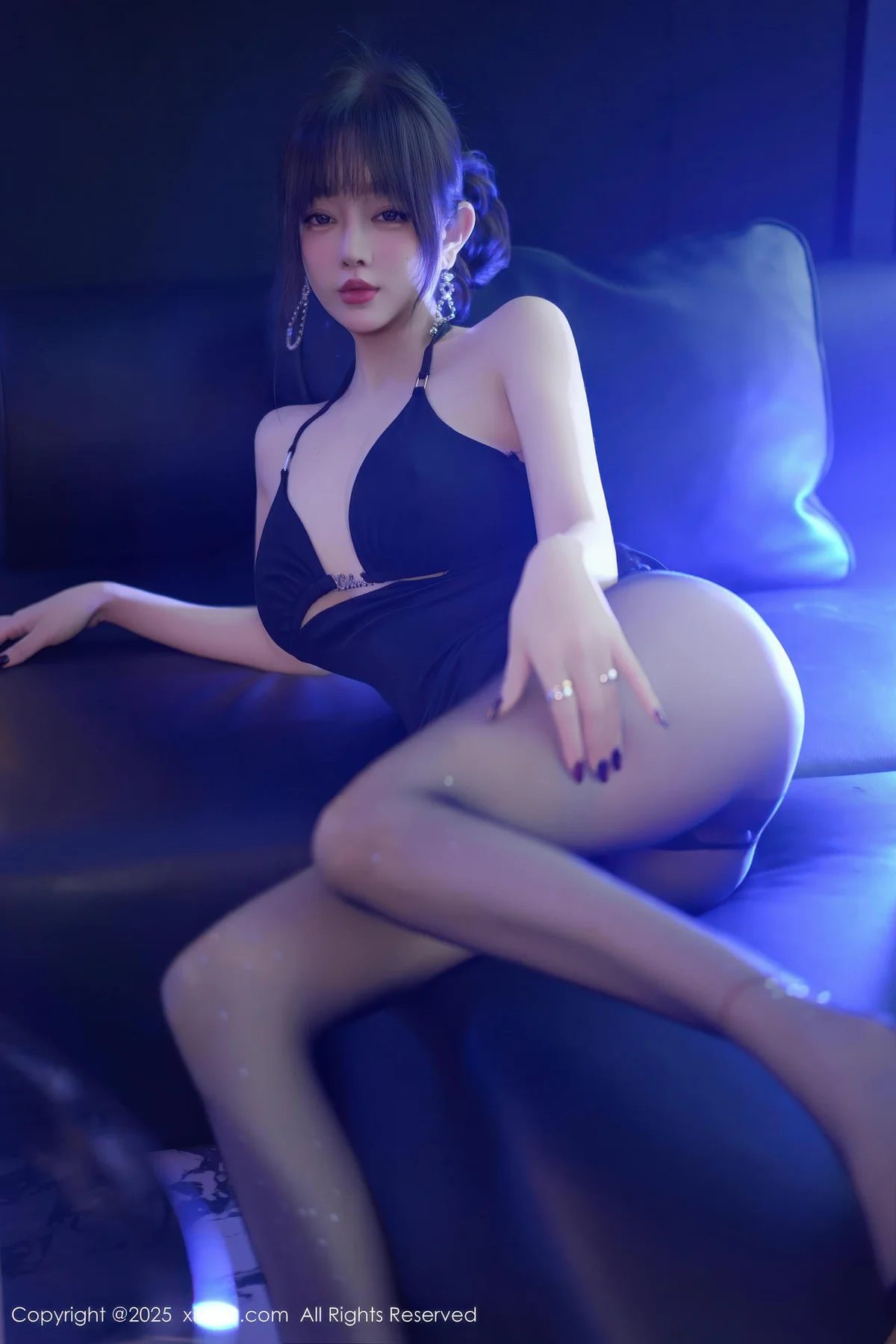 XiuRen 秀人 No.11165 王羽纯 黑色情趣内衣黑丝 - 2