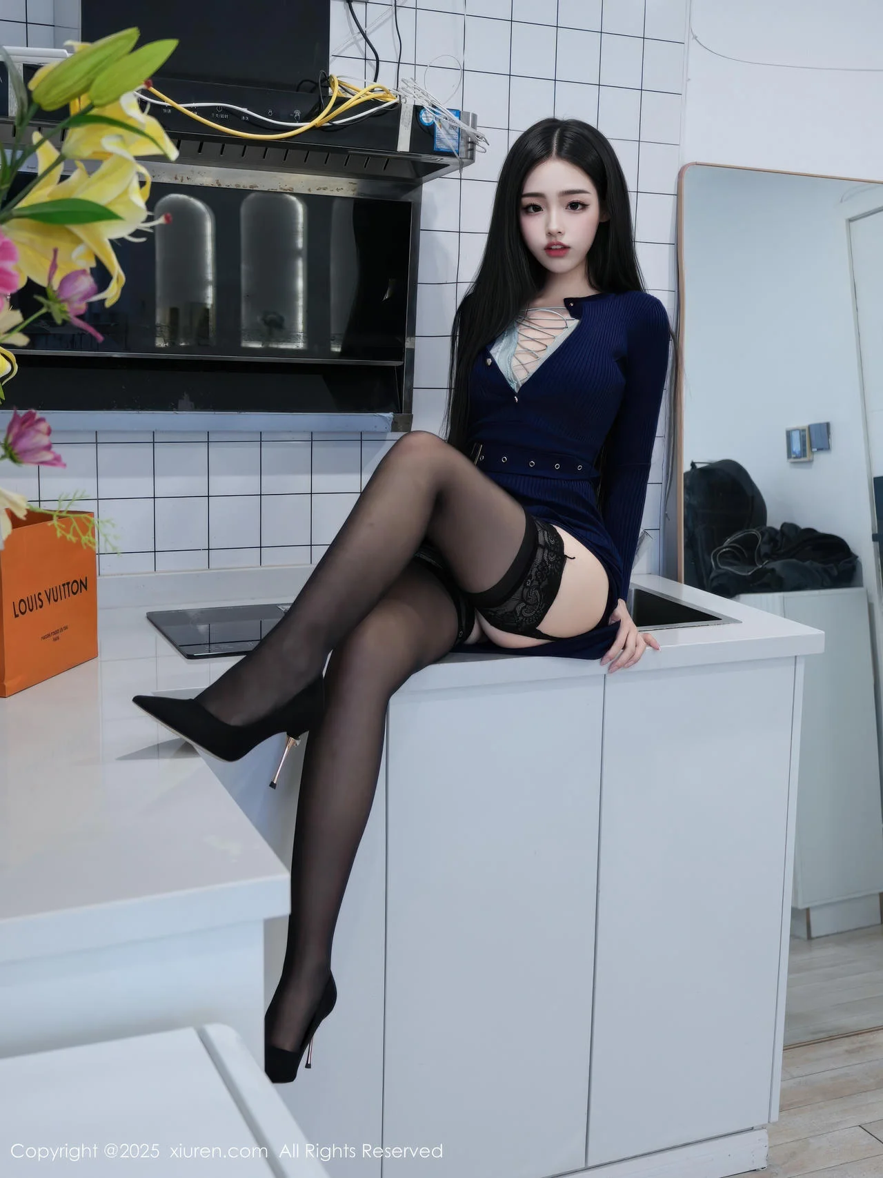 XiuRen 秀人 No.11173 虞姬无悔 蓝色连衣短裙 - 5