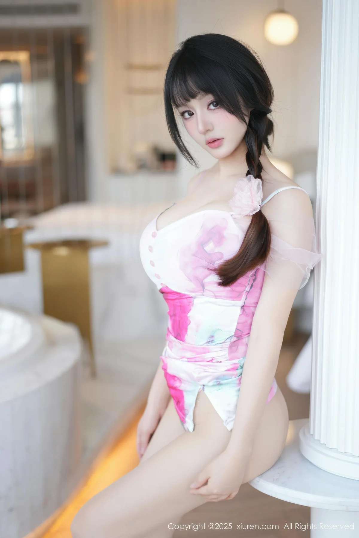 XiuRen 秀人 No.11177 沈南汐RuRu 花色连衣短裙 - 3