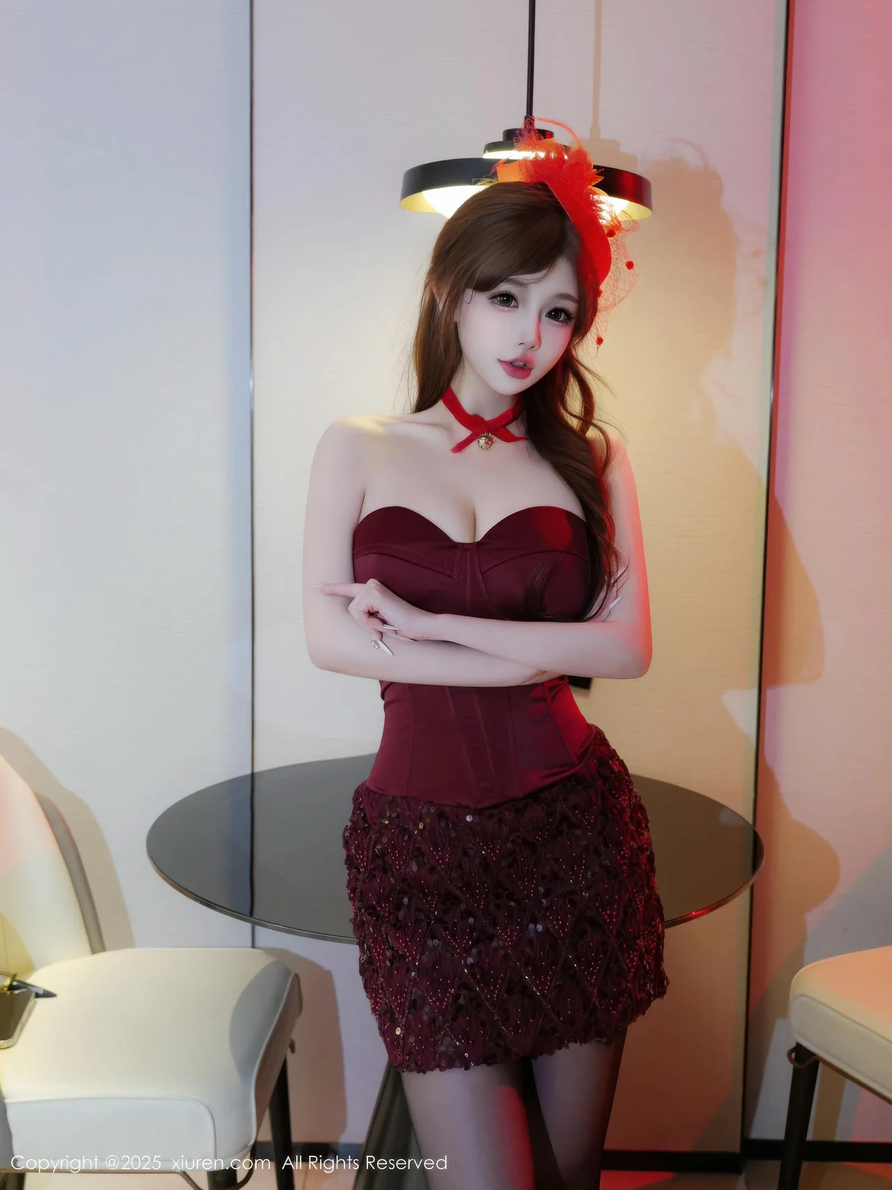 XiuRen 秀人 No.11181 甜妮 深色连衣短裙 - 9