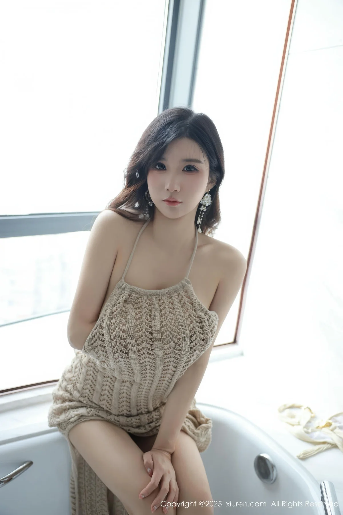 XiuRen 秀人 No.11182 小肉肉咪 浅色连衣裙白色泳衣 - 7