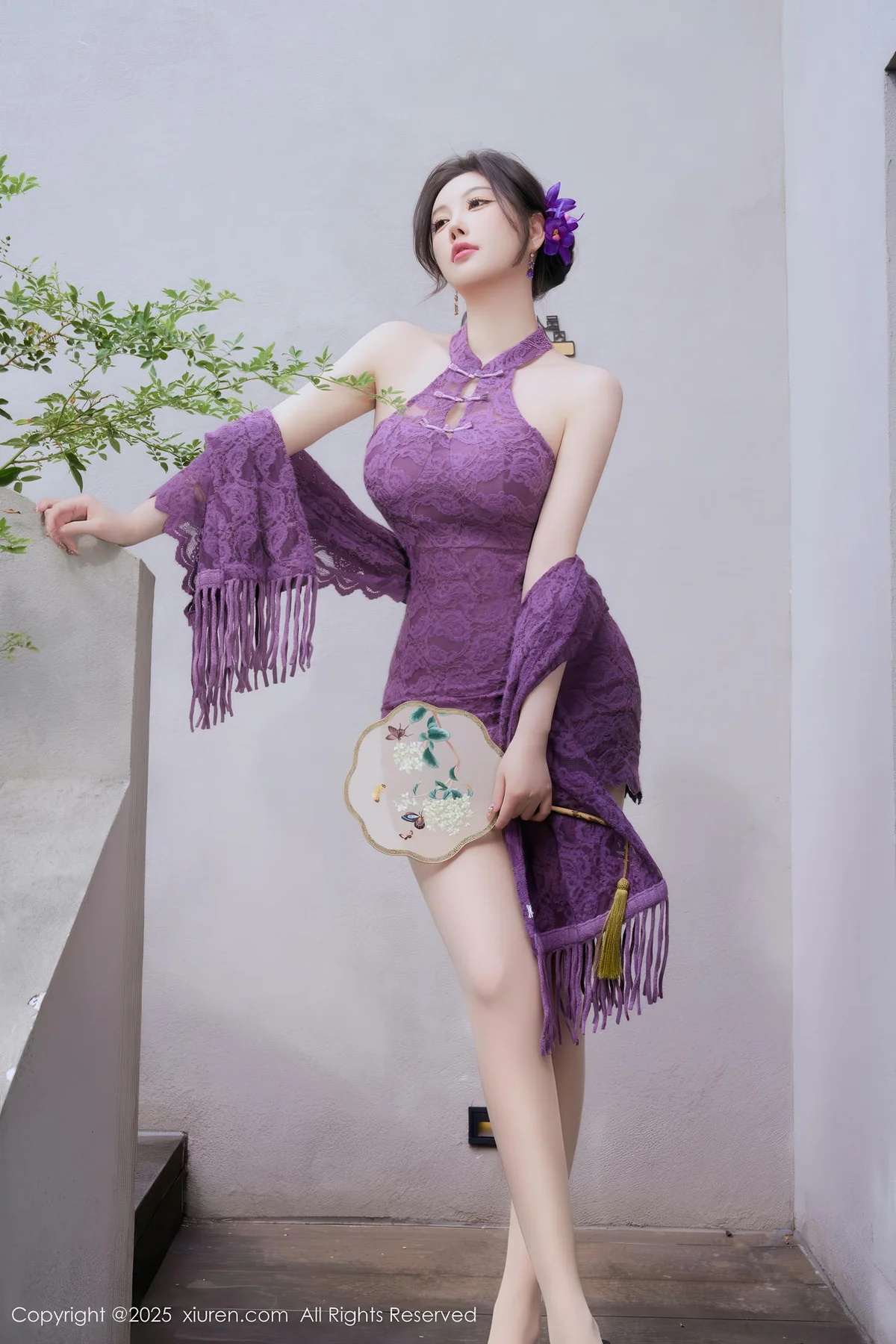 XiuRen 秀人 No.11187 杨晨晨 紫色连衣短裙 - 2