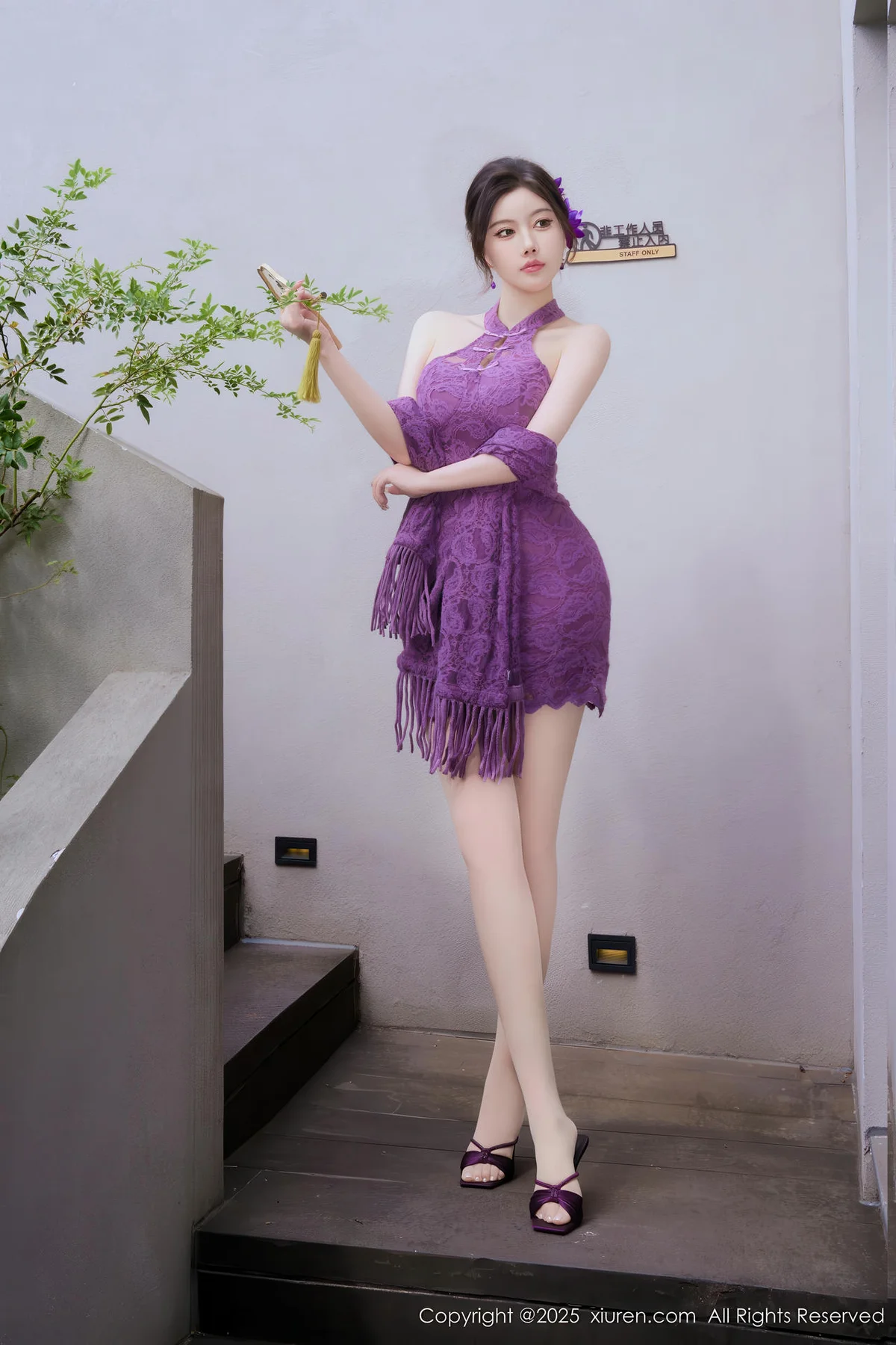 XiuRen 秀人 No.11187 杨晨晨 紫色连衣短裙 - 4
