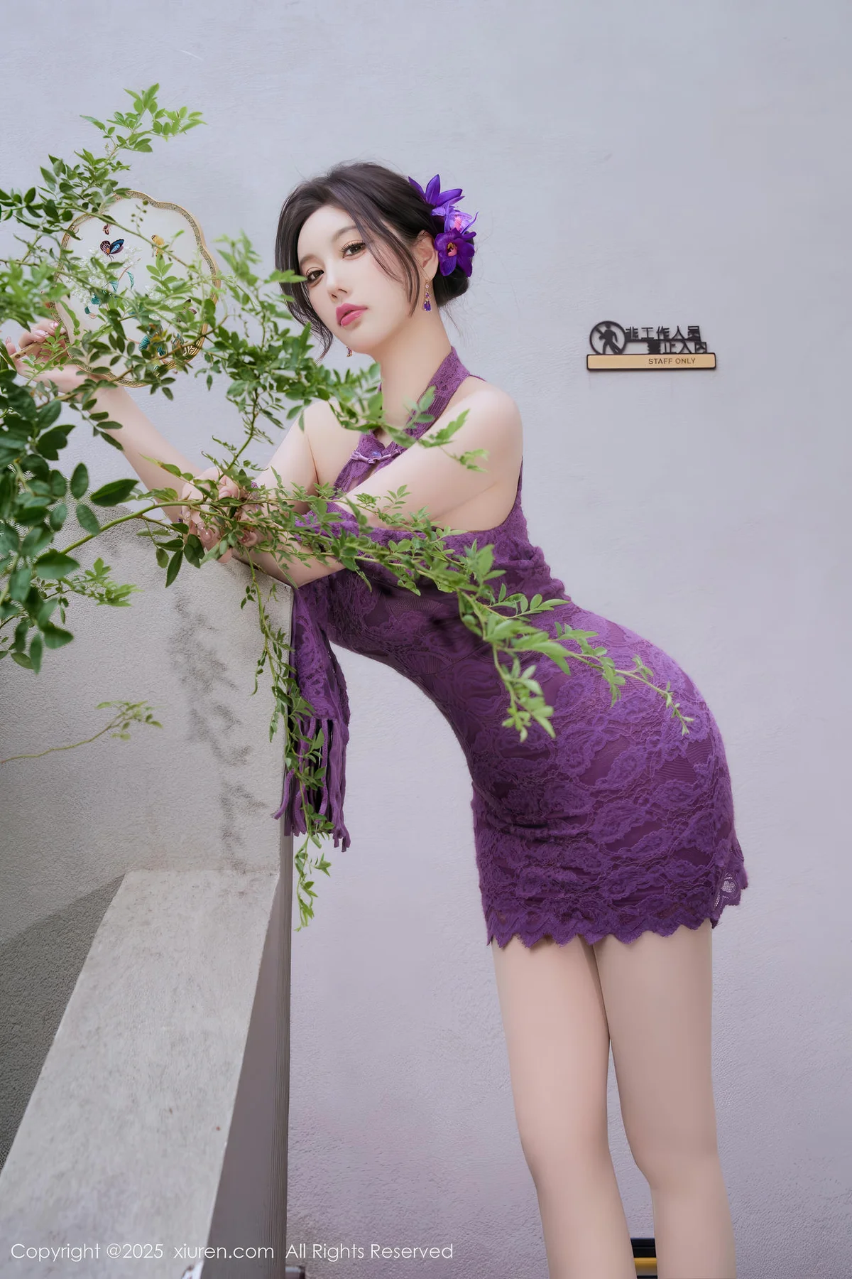 XiuRen 秀人 No.11187 杨晨晨 紫色连衣短裙 - 5