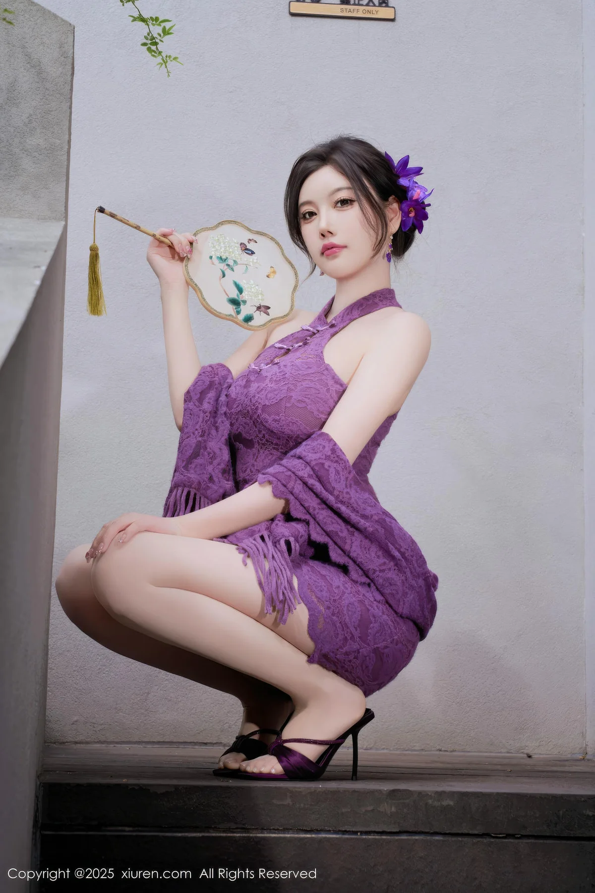 XiuRen 秀人 No.11187 杨晨晨 紫色连衣短裙 - 6