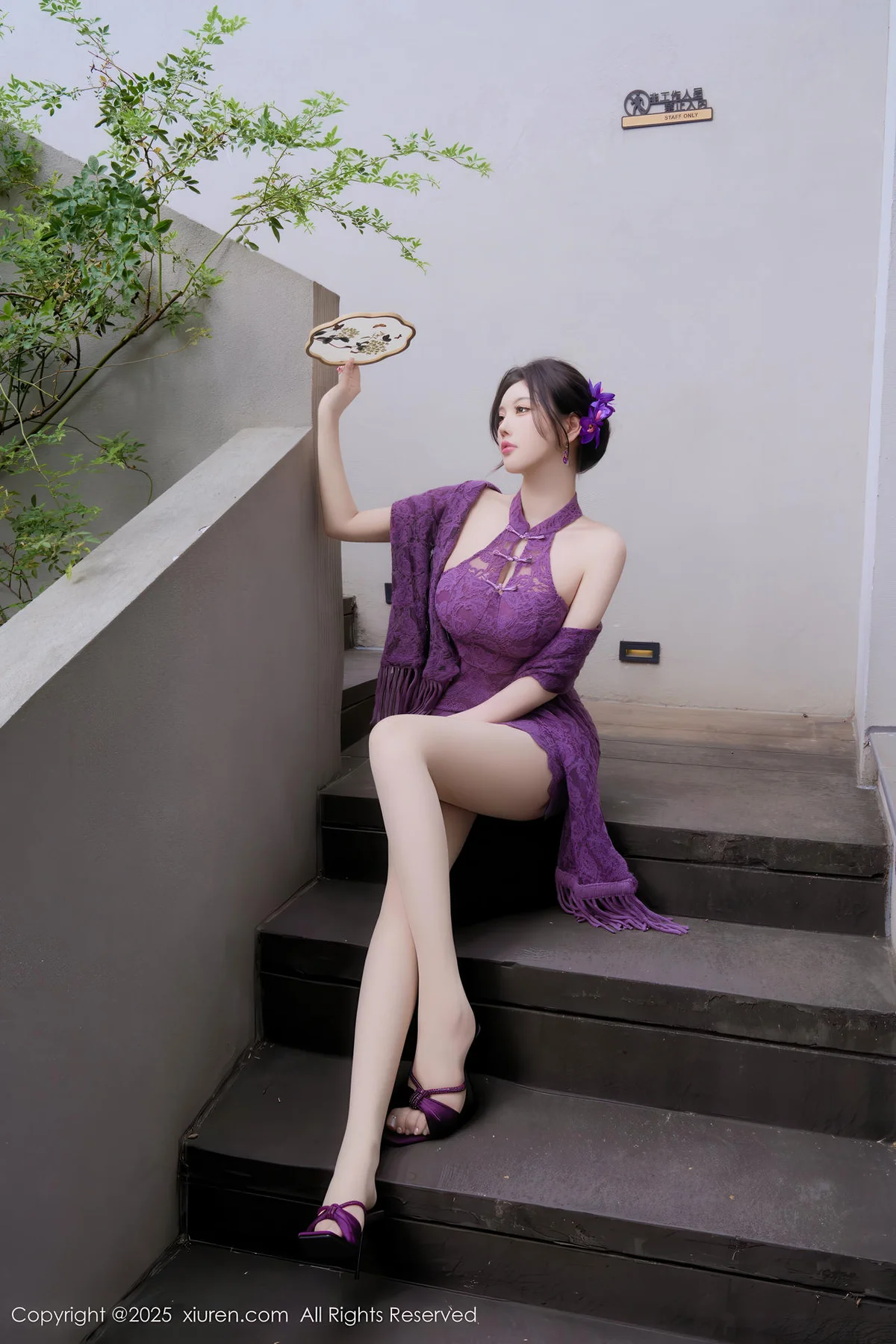 XiuRen 秀人 No.11187 杨晨晨 紫色连衣短裙 - 7