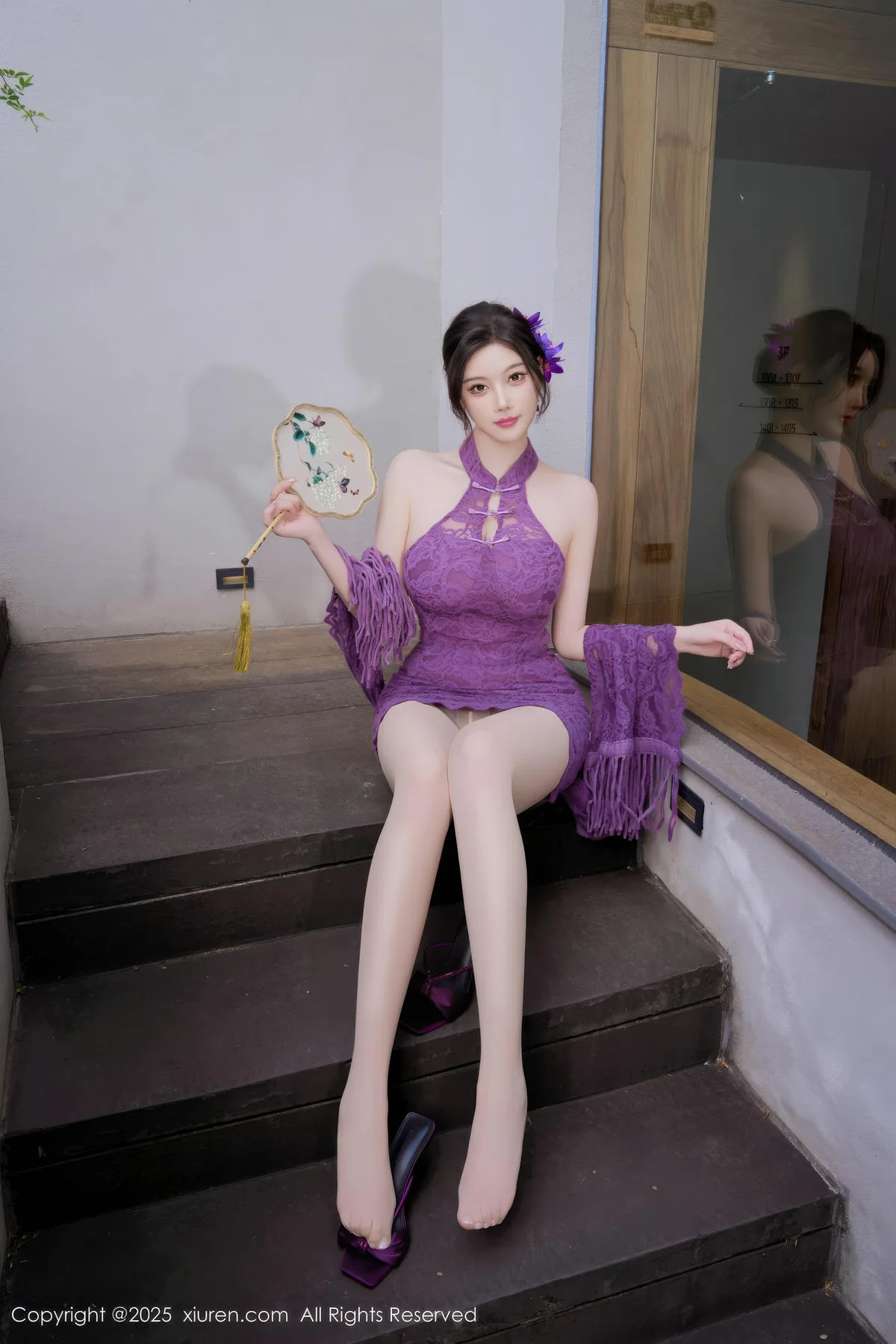 XiuRen 秀人 No.11187 杨晨晨 紫色连衣短裙 - 8