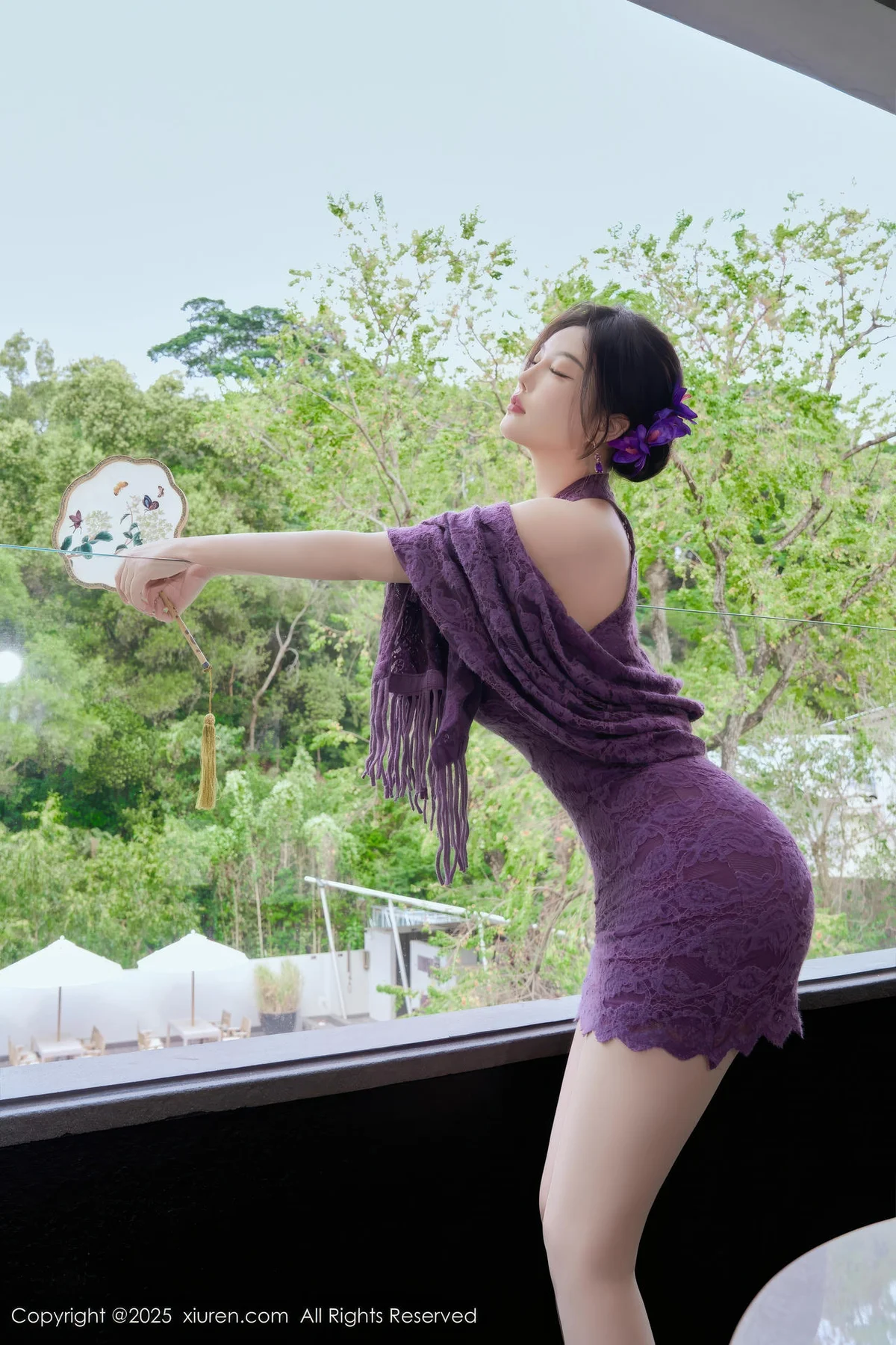 XiuRen 秀人 No.11187 杨晨晨 紫色连衣短裙 - 6