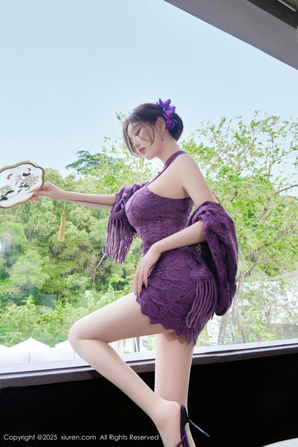 XiuRen 秀人 No.11187 杨晨晨 紫色连衣短裙 - 7