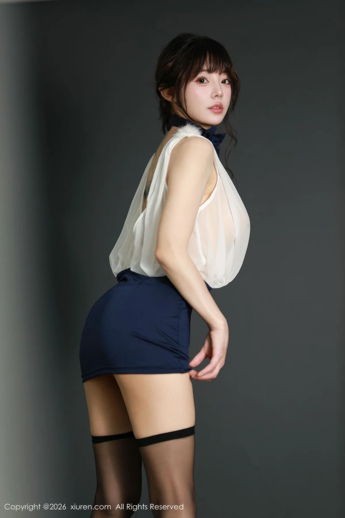 XiuRen 秀人 No.11191 佘贝拉Bella 蓝色包臀裙 - 9