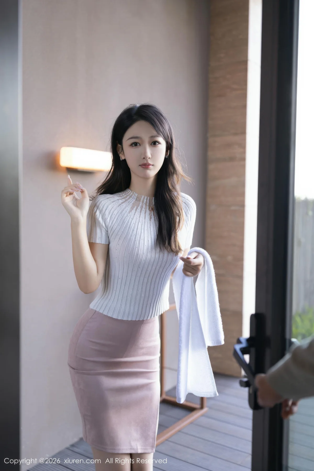 XiuRen 秀人 No.11195 唐安琪 粉色内衣诱人肉色丝袜 - 10