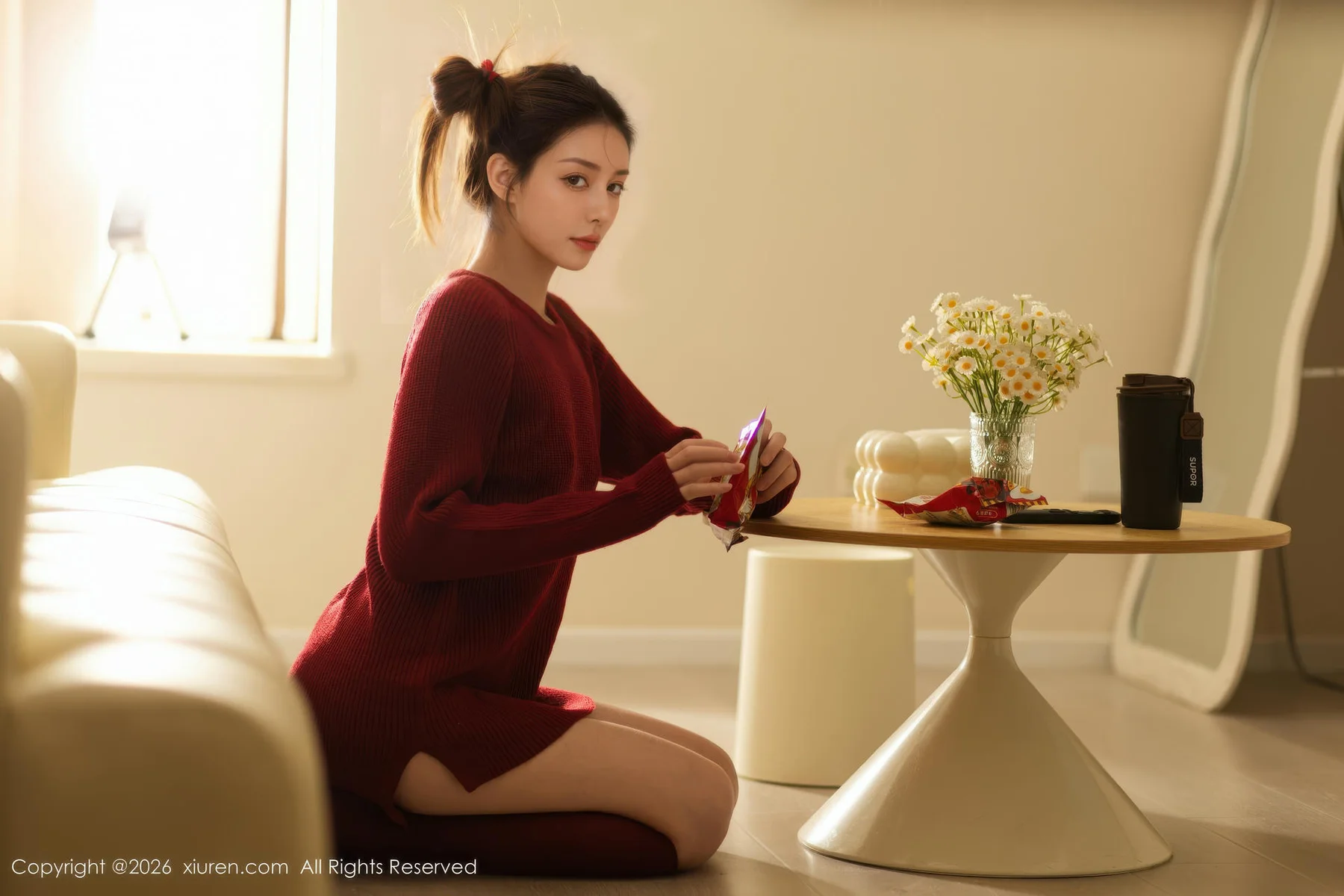 XiuRen 秀人 No.11198 悦兮 深色毛衣美腿丝袜 - 3