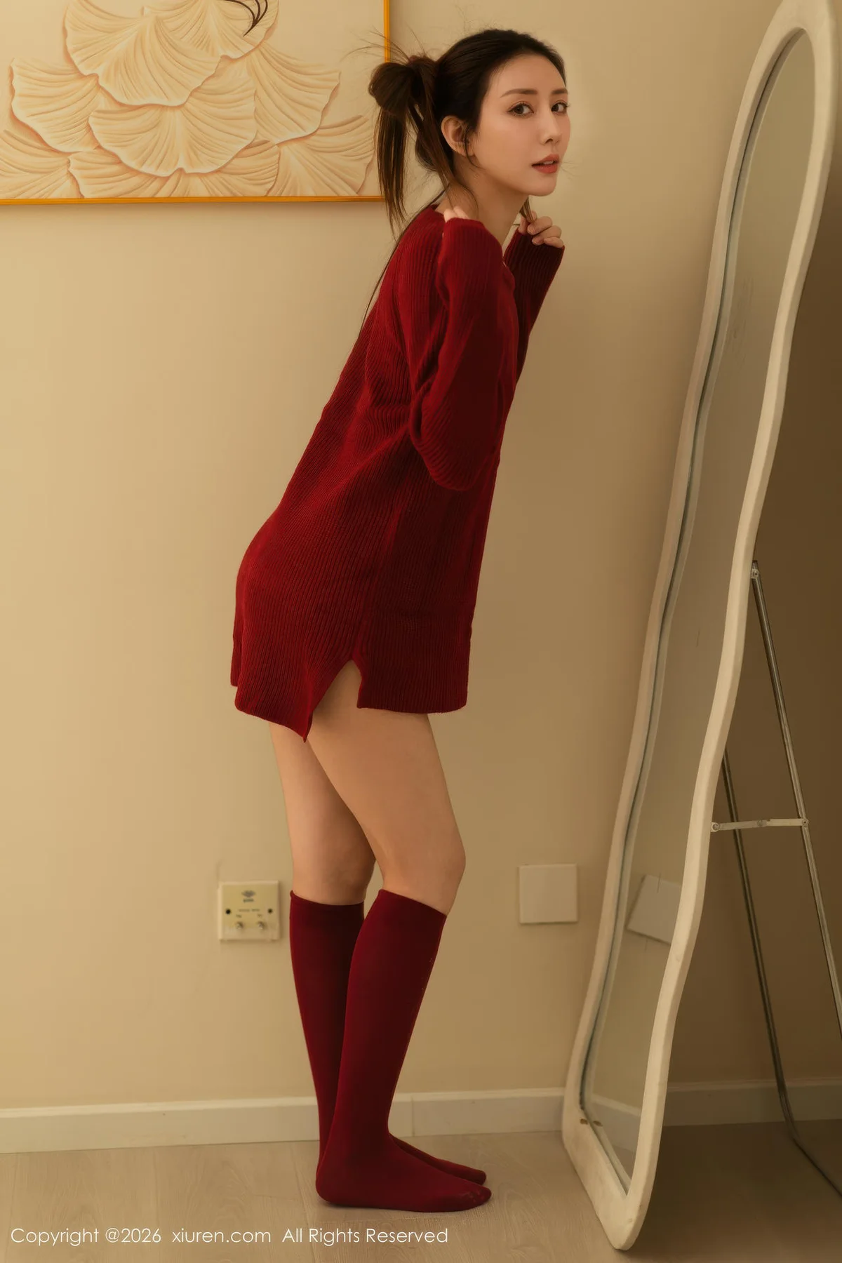 XiuRen 秀人 No.11198 悦兮 深色毛衣美腿丝袜 - 3